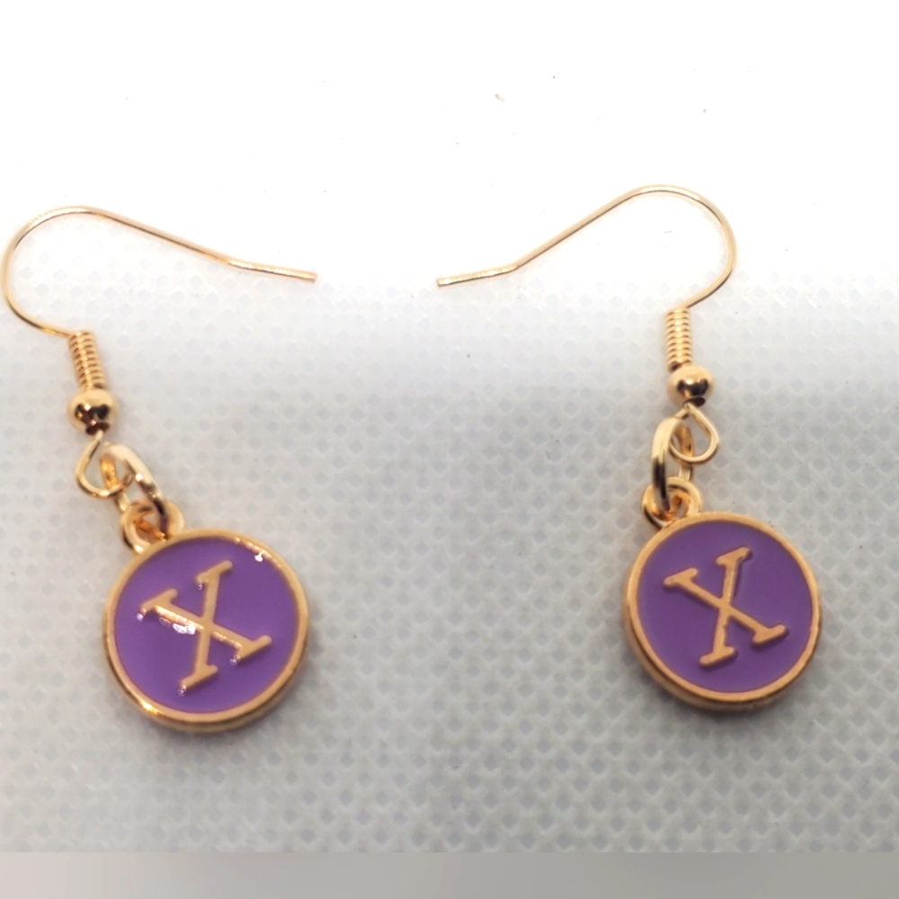 7/$10 X Initial Earrings, New